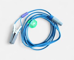 Ветеринарний датчик сатурації для монітора пацієнта Brightfield. Має датчик-затискач для кріплення на язик або вухо тварини