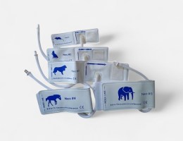 Комплект ветеринарних манжет різних розмірів для вимірювання тиску у тварин різної ваги: від гризунів до великих собак. Сумісні з монітором пацієнта Brightfield