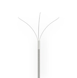 Дистальний кінець ендоскопічних захоплюючих щипців з трьома відкритими гострими, гакоподібними зубцями