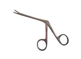 Ветеринарні мікро-щипці типу алігатор довжиною 3 дюйми з набору для операційної отоскопії. Інструмент призначений для видалення сторонніх тіл та взяття біопсії з вушного каналу тварин.